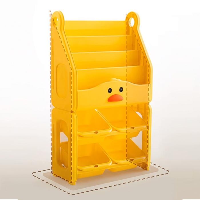 Gambar Rak Buku Anak/Rak Mainan Anak/Bayi Plastik 4 Tingkat Plastik Baby Model Bebek / Lemari Laci Karakter Bebek 4 Tingkat 3 Susun Kabinet Serbaguna - Rak Buku dari Gila shopping undefined Tokopedia