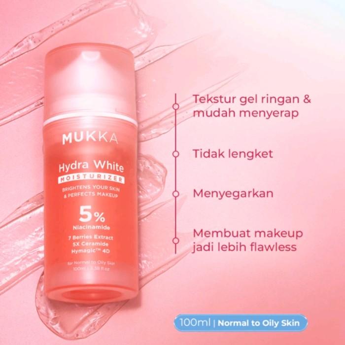 Gambar Sini! [READY] Mukka - Hydra White Moisturizer 100ml Pelembap Wajah Mencerahk dari ikapur store undefined Tokopedia