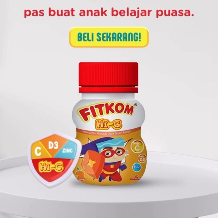 Gambar Fitkom HI-C Tablet Hisap Multivitamin Anak Rasa Jeruk Isi 21 Tab Curvy Vit C 125mg Vitamin D3 100 IU Zinc 2,5 mg by SOHO Global Health lebihsederhanadaripada Sakatonik ABC Tabs Cerebrofort Marine Gummy Grape Vidoran Smart Halal Bangga Buatan Indonesia dari CV SYARIF SENTOSAAAAAA undefined Tokopedia
