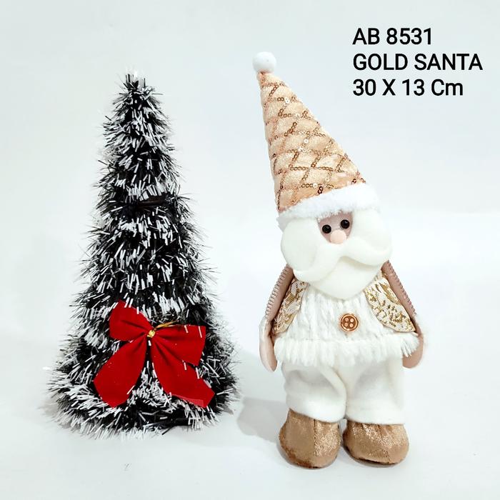 Gambar Boneka Santa Snowman Dekorasi Meja Natal Kado Santa Lucu Hiasan Rumah Pajangan Lampu Hampers Murah - AB 8531 - GoldSanta dari MadisonShop undefined Tokopedia