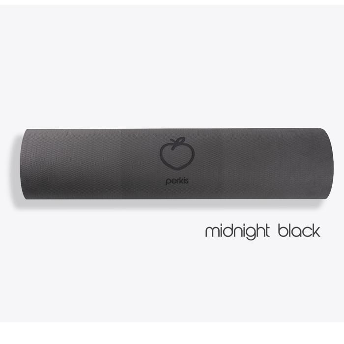 Gambar PTR Yoga Mat TPE 6mm - Perkis Basic Mat (Exercise Mat, Matras Olahraga) - Midnight Black dari Toko Candika undefined Tokopedia
