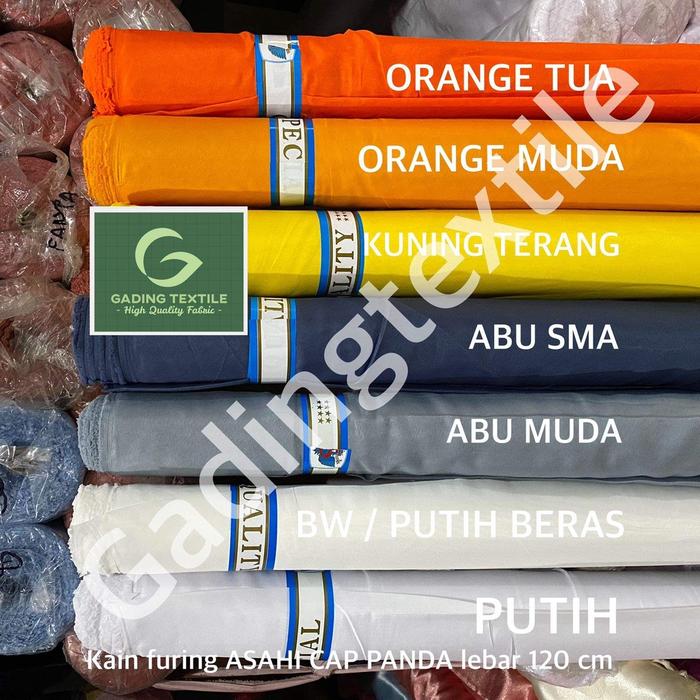 Gambar ( per 1 roll ) kain furing ASAHI CAP PANDA per roll gulungan bahan lapisan baju batik gamis background foto craft dari RM.Ratu muara undefined Tokopedia