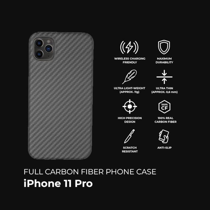 Gambar Full Carbon Fiber Phone Case - iPhone 11 Series - 11 Pro, -MagicRing dari Carbon is Lyfe Official Store undefined Tokopedia