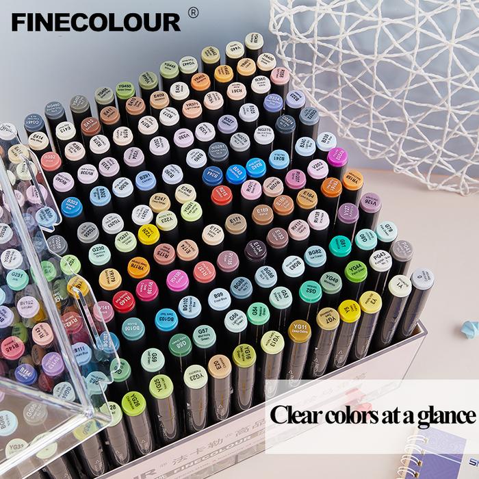 Jual Finecolour Art Markers/Plastic Portable Hard Box EF100/101