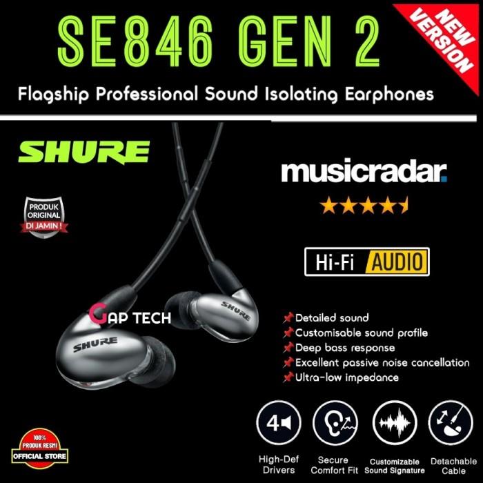 Gambar diskon shure se846 / se 846 gen 2 gen2 flagship sound isolation earphones iem - GEN2-GRAPHITE dari MUTIARA STORE ONLINE89 undefined Tokopedia