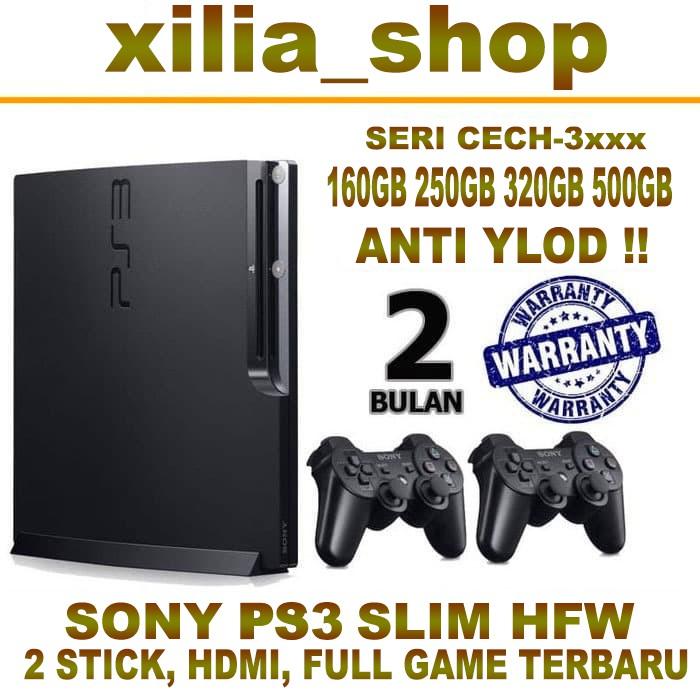 Jual PS3 PS PLAYSTATION SLIM HDD 500GB 320GB 250GB 160GB