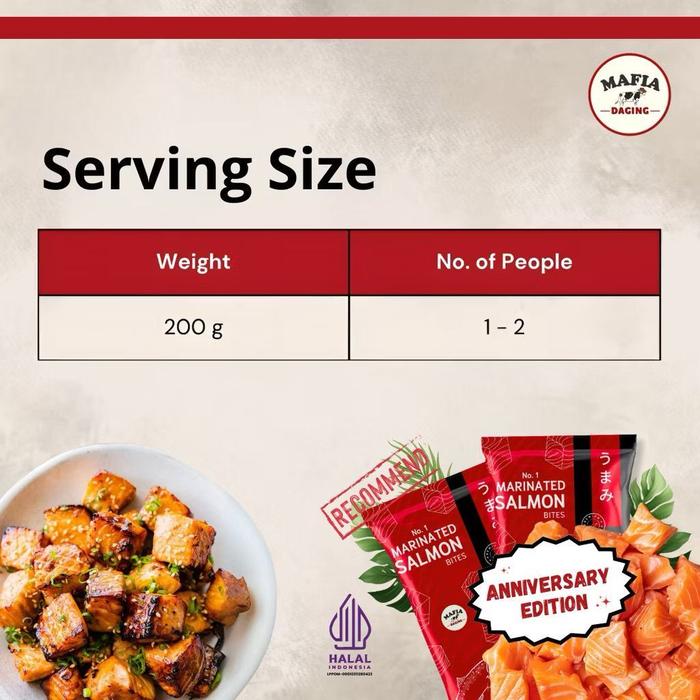 Gambar Marinated Salmon Bites - 200 Gram dari Mafia Daging Bali undefined 5 Tokopedia