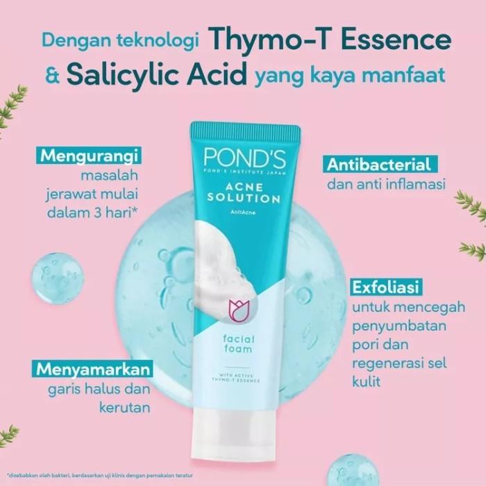 Gambar Pond's White Beauty / Acne Solution / Pure White / Ex-Foliate Sun Dullness/ Oil Control/ Clear Solution/ Sabun Facial Foam Ponds 100 ml - luginasarikosmetik - ACNE-50 dari luginasarikosmetik undefined Tokopedia