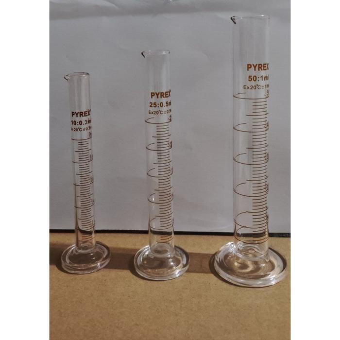 Gambar Gelas Ukur Pyrex ATAU MEASURING CYLINDER 10ml 25ml 50ml RAMAIMALLFOOD dari RAMAIMALLFOOD undefined Tokopedia