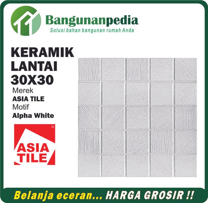 Gambar KERAMIK ASIA TILE ALPHA 30X30 KW 1 HARGA PER DUS - WHITE dari bangunanpedia undefined Tokopedia