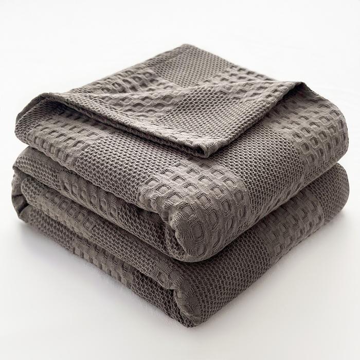 100 Cotton Blankets King Size Waffle Weave Blanket Waffle Weave