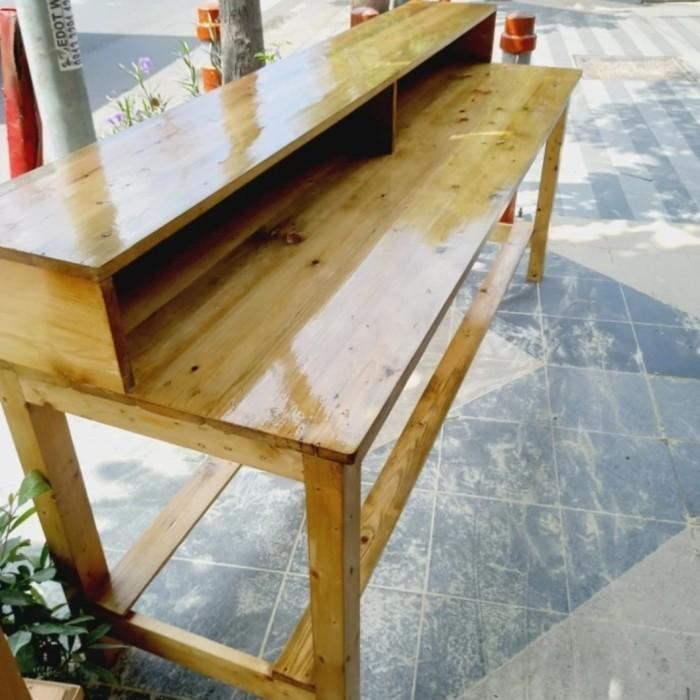 Gambar meja warteg, meja display makanan, meja warung tegal, meja warung murah tatakan makanan, Meja Kasir, Meja Bar, Meja Resepsionis, Meja Customer Service, Meja Penerima Tamu, Meja Terima Tamu, Meja Pos Satpam, Meja Serbaguna dari MasYus All In One undefined Tokopedia