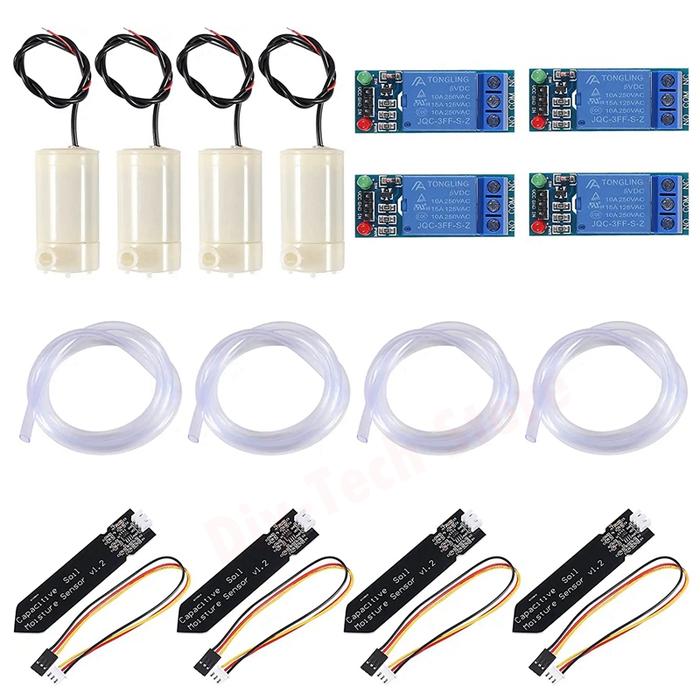 Gambar Kit DIY Irigasi Otomatis, Sensor Kelembapan Tanah Kapasitif, Modul Relai 1 Saluran 5V, Pompa Air, Tabung Vinil UNTUK Arduino dari Megah Destro undefined Tokopedia