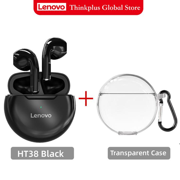 Gambar Lenovo Thinkplus Ht38 Tws Bluetooth Earphone Wireless Headset Noice Reduction Whit Mic Earbuds #Gratisongkir - HT38 Black+Case dari Sabar Techno undefined Tokopedia