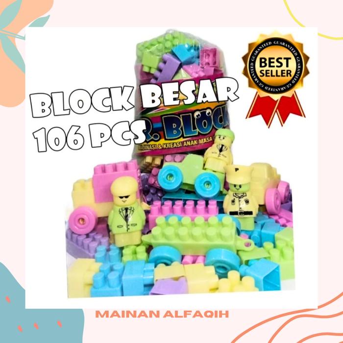 Gambar READY Mainan Edukasi Anak Lego Block 106 pcs / Mainan Susun Block / Mainan Lego / Mainan Edukatif BISA COD GROSIR dari Bunga Abadi Supplier dekorasi Surabaya undefined Tokopedia
