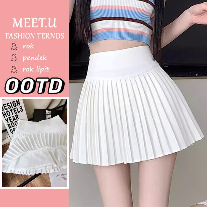 Jual Korea】Rok Lipit Rok Pendek Gaya Yang Sama