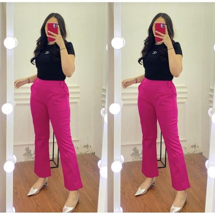 Gambar Celana Cutbray Fauzira Katun Doubel strech/Celana panjang wanita Cutbray dari toko-rahma. undefined Tokopedia