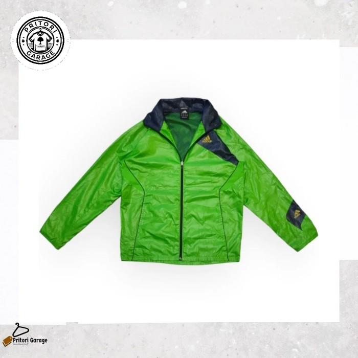 Jual Outdoor Running Windbreaker Jacket Adidas Green Navy Color
