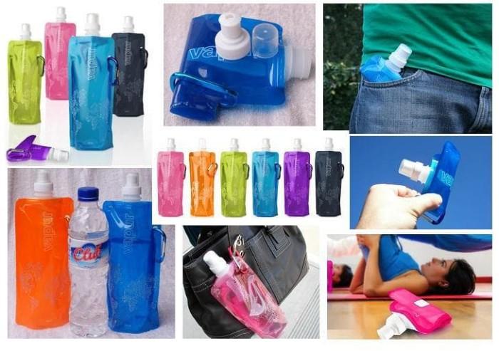 Gambar Botol Tempat Minum Lipat Mini Camping Outdoor Freezing Anti Bottle - Orange dari Lbagstoremall undefined Tokopedia