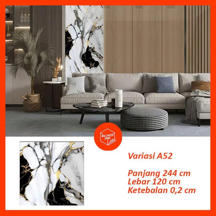 Gambar Wallpaper Home - Wallpaper dinding Vinyl Marble 1.2 x 2.5 Meter Wallpaper Foam Granit Tebal Roll A52 - A52-1 dari Wallpaper Home_NEW undefined Tokopedia