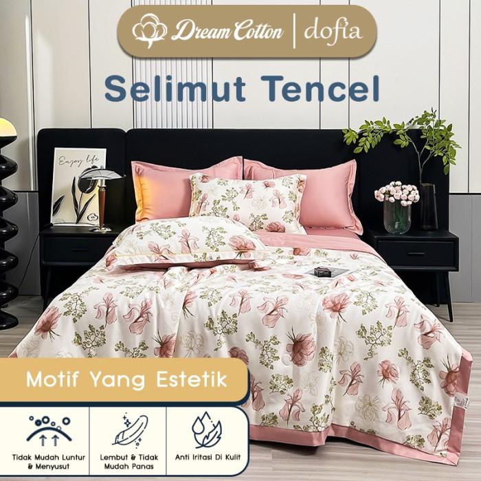 Gambar PTR Dreamcotton Selimut Tencel Premium Motif Bunga Aesthetic, Selimut Dewasa, Quilt Lembut & Mewah 150x200cm 200x230cm - QueenPink, Queen 1,5x2m dari Orinef Shop undefined Tokopedia