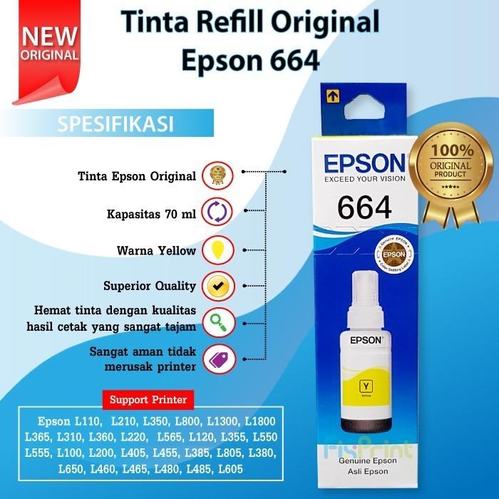 Promo Tinta Epson 664 T6441 T6642 T6643 T6444 Ink Cartridge C13T664199 ...
