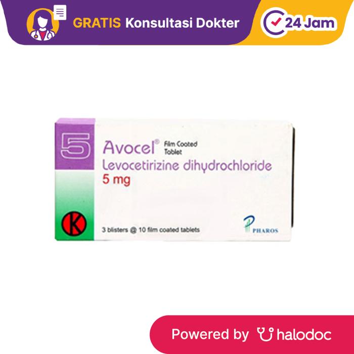 Gambar Avocel 5 mg 10 Tablet - Obat Alergi - Halodoc dari Apotek Kosambi Jakarta Barat undefined Tokopedia