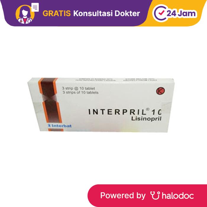 Gambar Interpril 10 mg 10 Tablet - Hipertensi - Halodoc dari Apotek Halomedika Cicendo undefined Tokopedia