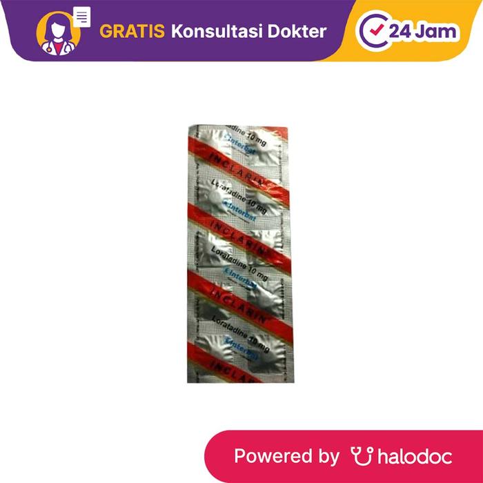 Gambar Inclarin 10 mg 10 Tablet - Obat Alergi - Halodoc dari Apotek Halomedika Kp Rambutan undefined Tokopedia