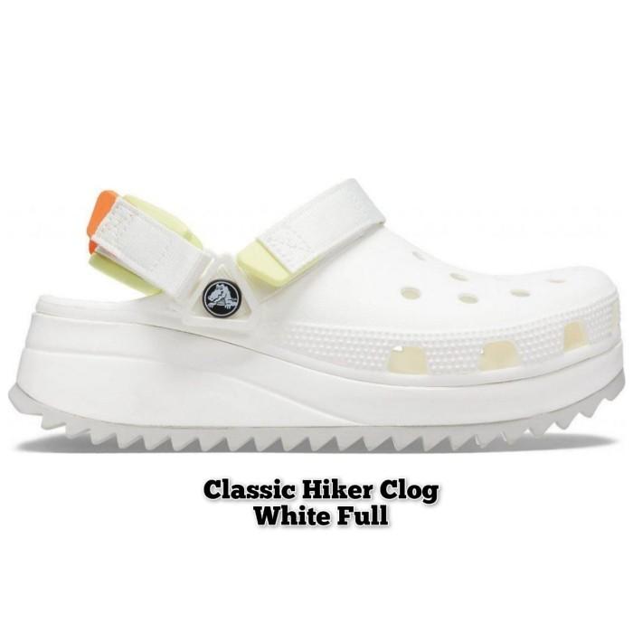Gambar Crocs Classic Hiker Clog Unisex Sandal - White Full, 40 dari sepatu skechers undefined Tokopedia