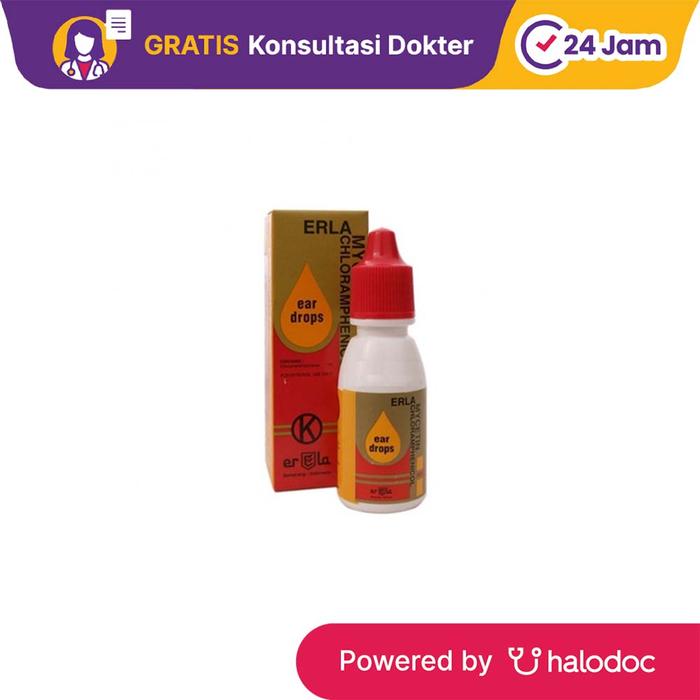 Gambar Erlamycetin 1% Ear Drops 10 ml - Antibiotik - Halodoc dari Apotek Najeeb Farma Bekasi undefined Tokopedia
