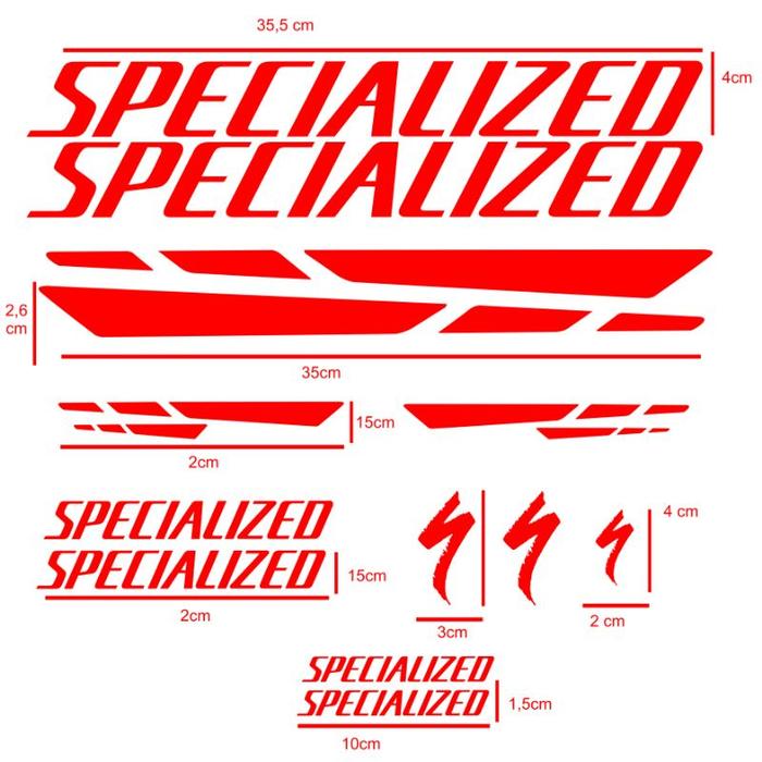 Gambar Sticker Cutting Decal Specialized Sepeda Gunung/Sepeda Jalan Bingkai Sepeda - Merah dari ukailputra undefined Tokopedia