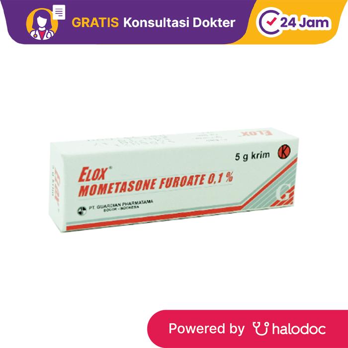 Gambar Elox 0.1% Cream 5 g - Obat Dermatitis & Eksim - Halodoc dari Apotek Halomedika Cicendo undefined Tokopedia