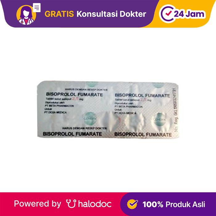 Gambar Bisoprolol 2.5 mg 10 Tablet - Hipertensi - Halodoc dari Apotek Halomedika Kp Rambutan undefined Tokopedia