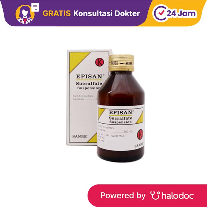Gambar Episan Suspensi 100 ml - Obat Asam Lambung & Gerd - Halodoc dari Apotek Halomedika Tirta Raya Sidoarjo undefined Tokopedia