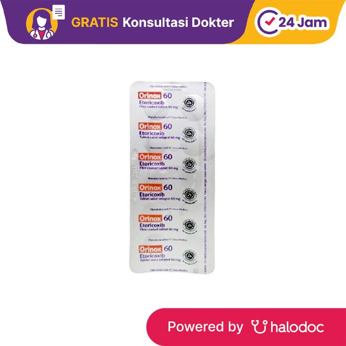 Gambar Orinox 60 mg 10 Tablet - Obat Pereda Demam & Nyeri - Halodoc dari Apotek Kosambi Jakarta Barat undefined Tokopedia