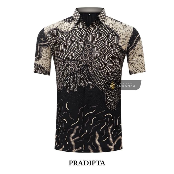 Gambar Arkeawoo Shop ARKANZA STORE Motif PRADIPTA PENDEK Kemeja Batik Premium Pria Cowok Laki Laki Slimfit Full Lapis Furing Lengan Pendek Original Asli Solo PDK STR dari Arkeawoo Shop undefined Tokopedia