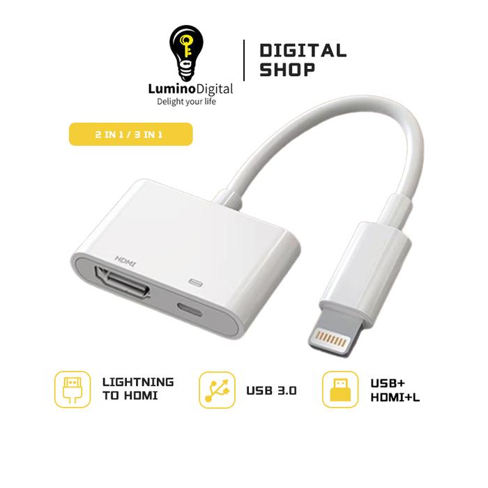 Lighting To Hdmi Adapter Hub Converter Phone To Tv Projectormonitor  Dongleconnector With Charging Port Support Pad Vga Hdmi Displayport  Converter