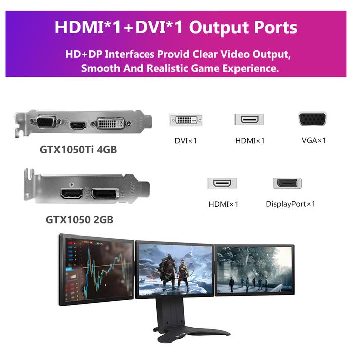 Jual (MP) AISURIX GTX 1050Ti 4GB VGA Card GDDR5 GTX 1050 2GB