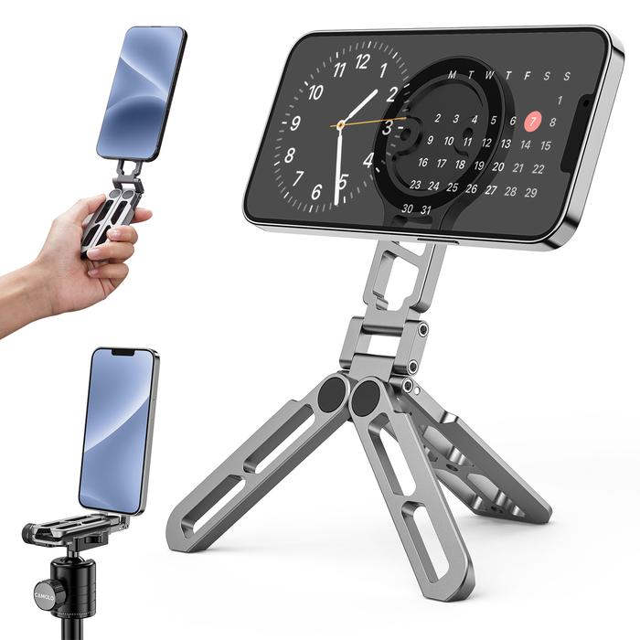 Jual Foldable Magnetic Phone Holder Handle Phone Tripod Mount w