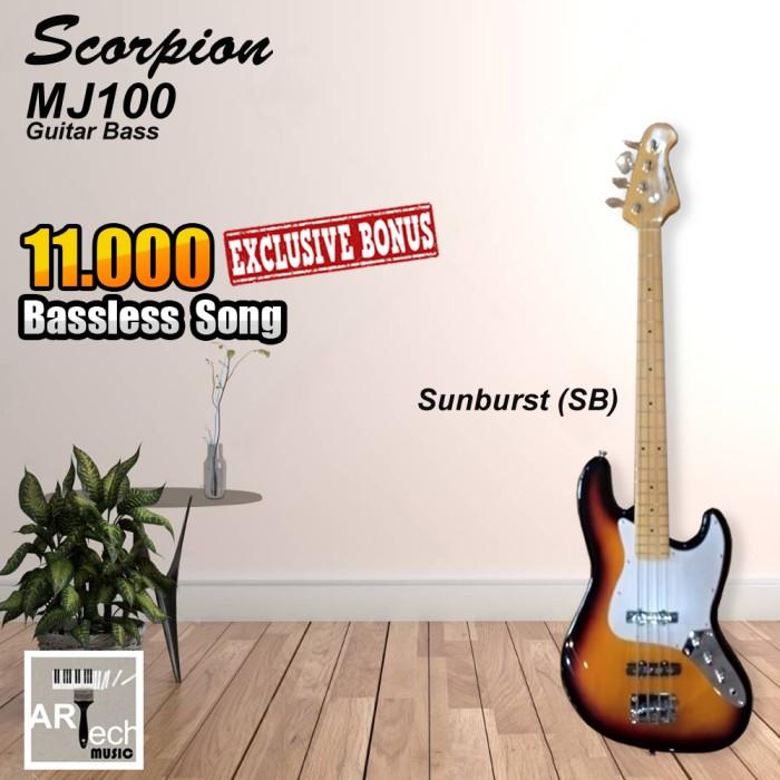 Gambar Scorpion MJ100 / MJ 100 Guitar Bass - Gitar Bass Original - Sunburst dari Artech Music undefined Tokopedia