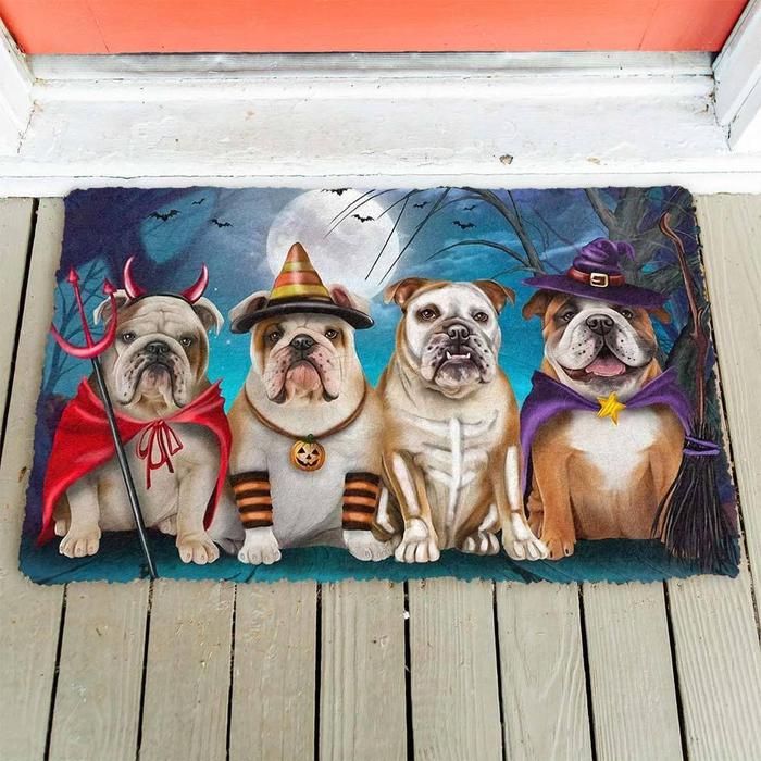 Jual CLOOCL 3D Graphic Halloween Doormat Animals Dogs English