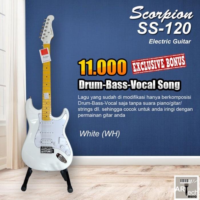 Gambar Scorpion SS120 / SS 120 Stratocaster Gitar Elektrik ORIGINAL - White dari Artech Music undefined Tokopedia