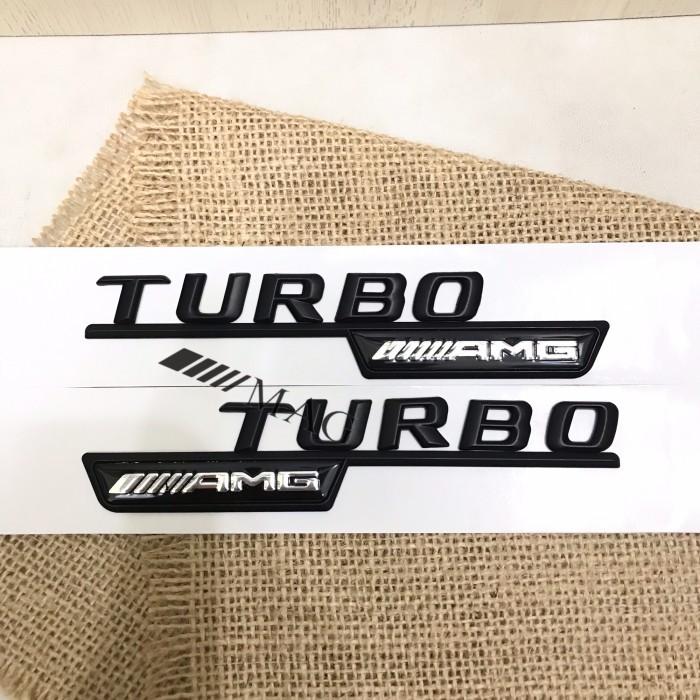 Gambar Sepasang Emblem Badge Turbo AMG Sticker Fender Mercedes Benz - AMG BLACK dari APS Auto Parts Supply undefined Tokopedia