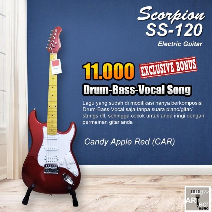 Gambar Scorpion SS120 / SS 120 Stratocaster Gitar Elektrik ORIGINAL - Candy Apple Red dari Artech Music undefined Tokopedia