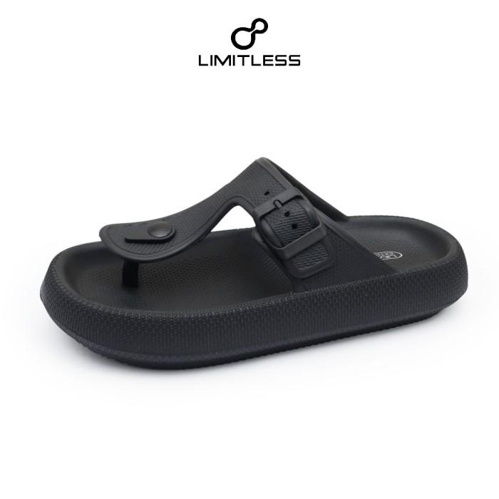 Gambar LIMITLESS Sandal Jepit | Dewasa |  TIFFANY | Eva Sendal Cewek | Anti Slip Casual | Size 36-41 Black Wanita - TIFFANY HITAM, 38/39 dari Limitless Official Store undefined Tokopedia