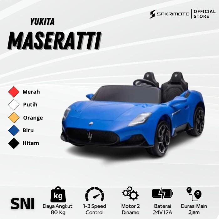 Gambar Mainan Mobil Aki Anak Yukita 313 Maserati MC 20 LISENSI RESMI 24 volt - KARGO dari ebike elektrika undefined Tokopedia
