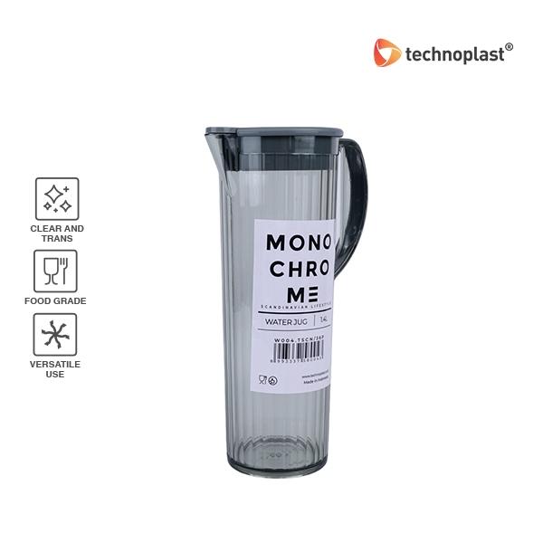 Gambar Water Jug / Teko Air Minum - Technoplast Monochrome Water Jug 1,4L - Abu-abu dari Technoplast undefined Tokopedia
