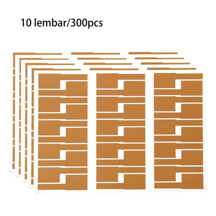 Gambar 300pcs / 10 Lembar Label Penanda Kabel Jaringan Label Sticker Thermal Kabel Model Anti Air Sticker - kuning-coklat dari Hendrianas undefined Tokopedia