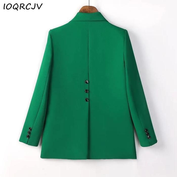 Jual 2023 New Green Women's Blazer Formal Blazer Coat Female Long